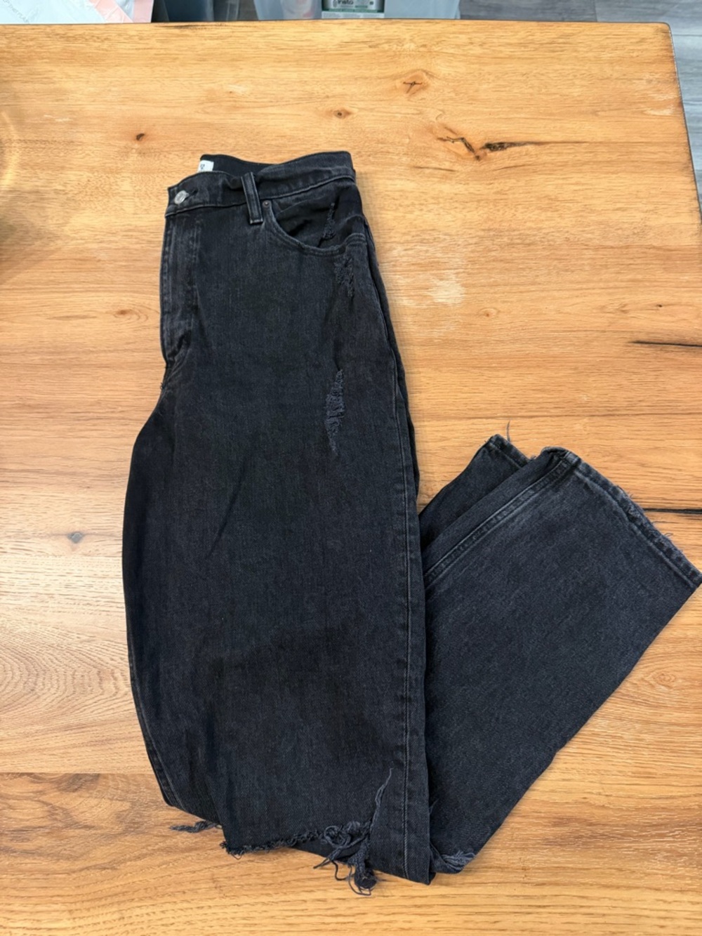 Abercrombie & Fitch Black 90s straight ultra high rise jeans - curve love 29